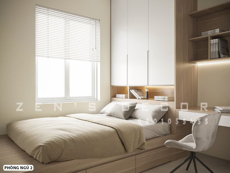 MẪU THIẾT KẾ PHÒNG NGỦ CHUNG CƯ CHO BÉ VỚI TÔNG MÀU SÁNG NHÃ NHẶN – PBE009