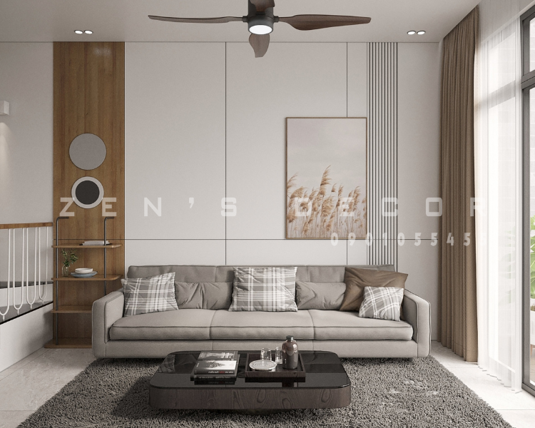 MẪU NỘI THẤT PHÒNG KHÁCH JAPANDI NHẸ NHÀNG, TINH TẾ, ĐƠN GIẢN – PK009
