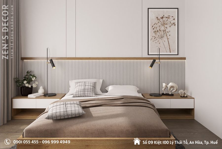 Mẫu Thiết Kế Phòng Ngủ Đẹp, Tối Giản - PN001