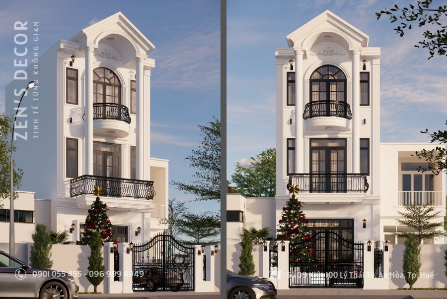 Thiết Kế Nội Thất Biệt Thự 3 Tầng Phong Cách Tân Cổ Điển Sang Trọng, Đẳng Cấp
