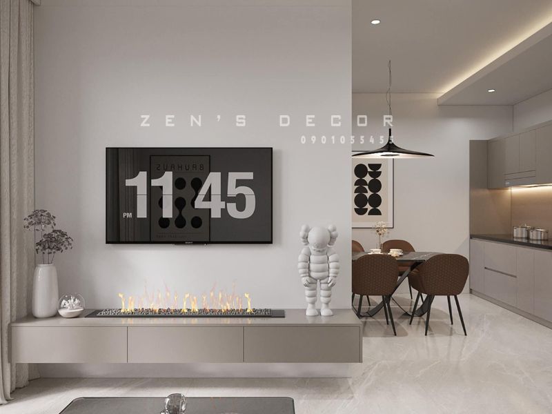 Thiết Kế Chung Cư 2 Phòng Ngủ Hiện Đại Dành Cho Vợ Chồng Trẻ Chưa Có Quá Nhiều Chi Phí