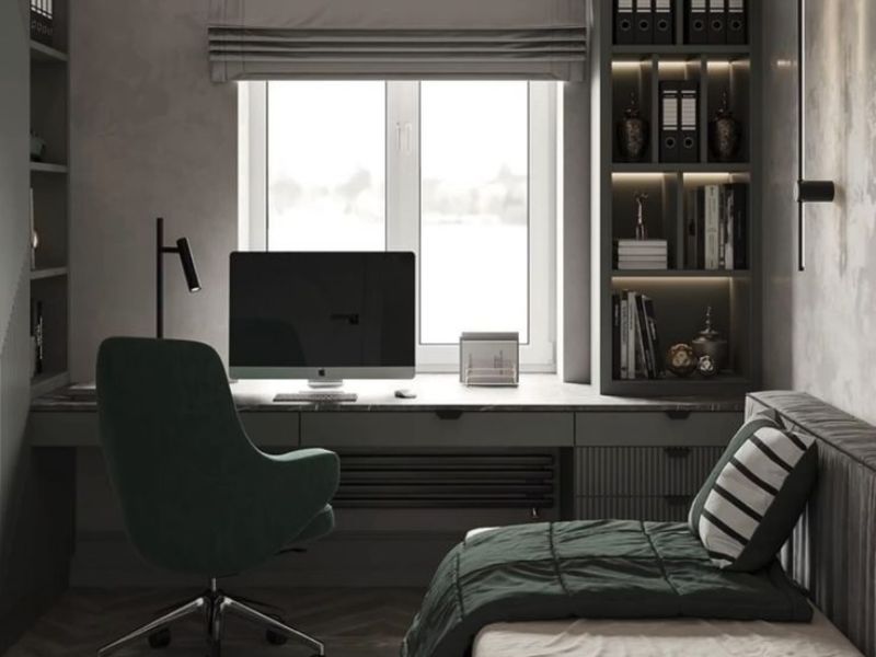 KẾT HỢP BÀN LÀM VIỆC PHÒNG NGỦ CẠNH CỬA SỔ GIÚP TIẾT KIỆM DIỆN TÍCH MỘT CÁCH HIỆU QUẢ NHẤT | Zen's Decor | THIẾT KẾ & THI CÔNG NỘI THẤT